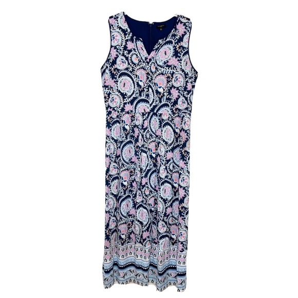 Talbots Dresses & Skirts - Talbots Women’s Paisley Floral Print Boho Bohemian Sleeveless Maxi Dress Sz 10P